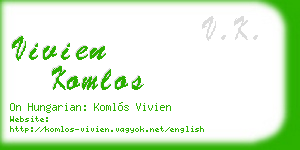 vivien komlos business card