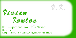 vivien komlos business card